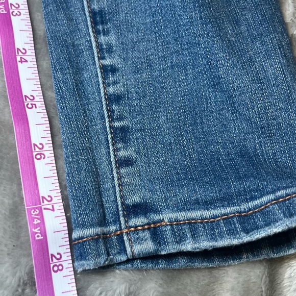 Aero Blue Jeans Womens 6 High Rise Distressed Ripped Edgy Stretch Modern Classic - Picture 16 of 16